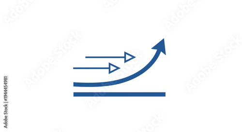 Blue Arrow Graph Moving Upward Direction.