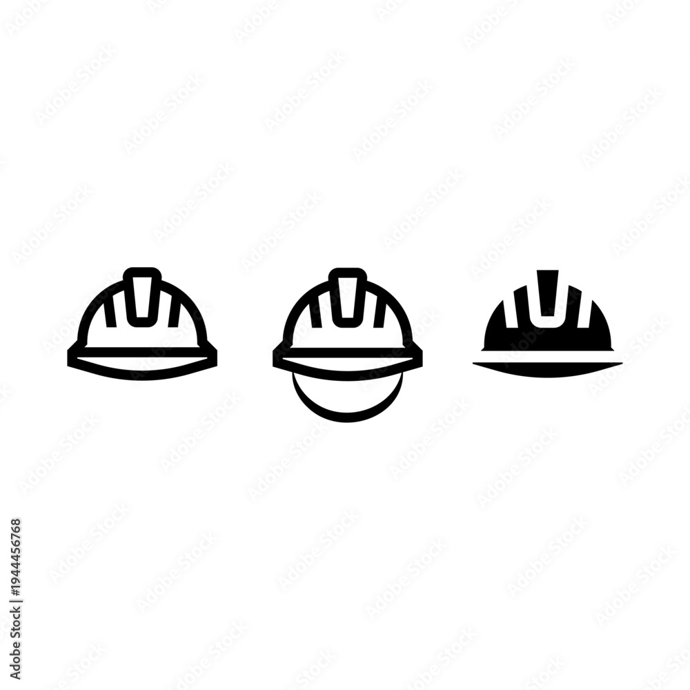 Fototapeta premium Illustration of a simple construction helmet