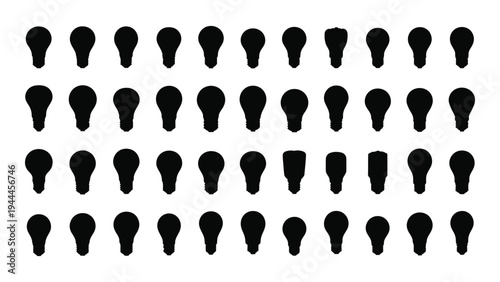 Detailed analysis of a unique visual pattern comprising multiple identical bulb-shaped elements