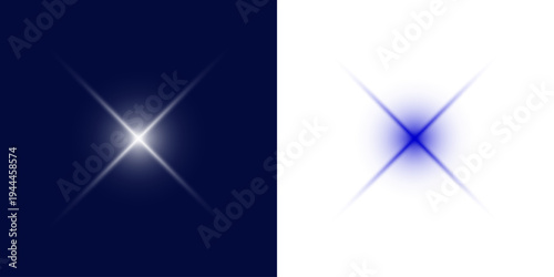 Glowing star flare bright light rays sparkle shining flash radiant lens glow abstract illumination energy vector effect