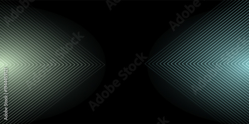Black abstract background with overlapping glowing green and blue lines. Modern graphic design with a futuristic techno concept for website, poster, brochure, banner, and flyer. VOL. 2