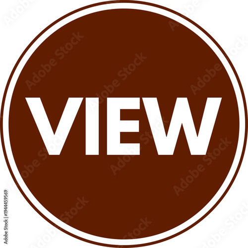 View Circle Button Vector Illustration