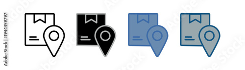 
product tracking icon set multiple style collection with logistic and location design