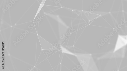grey or white dot connected geometric and technology concept abstract plexus with various triangles and lines.	