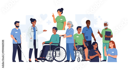 Diverse Healthcare Team & Patients: Promoting Inclusion & Support for All Abilities