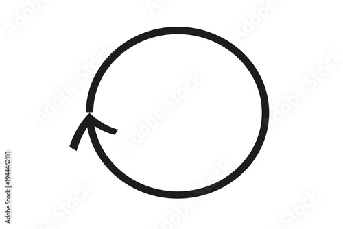 Slika na platnu Icône flèche circulaire de rafraîchissement isolée sur fond transparent – symbol