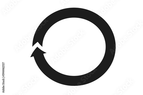 Fotografía Icône flèche circulaire de rafraîchissement isolée sur fond transparent – symbol