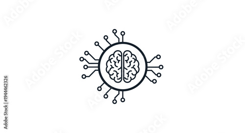 Brain with neurons and synapses.