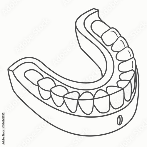 A dental denture with teeth
