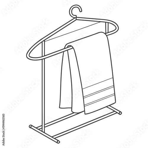 A towel hanging on a towel rack