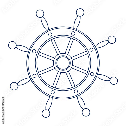 Ship steering wheel with teardrop handles ship wheel