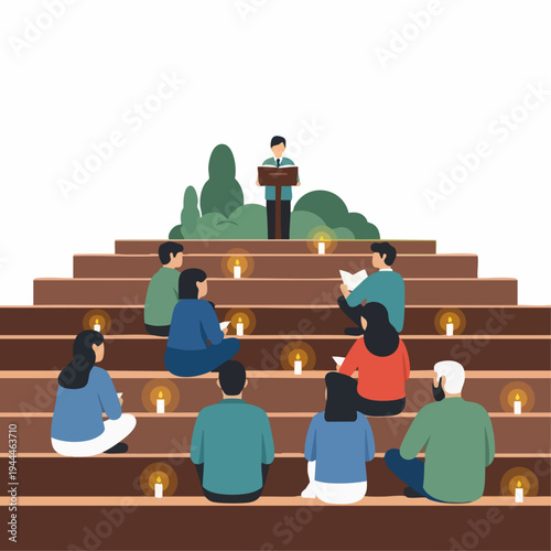 Community Gathers for a Solemn Candlelight Vigil and Memorial Service.