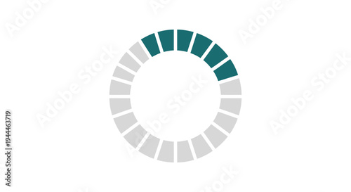 Colorful Circular Progress Bar Segments.