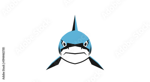Cartoon Shark Character Illustration Design Element.