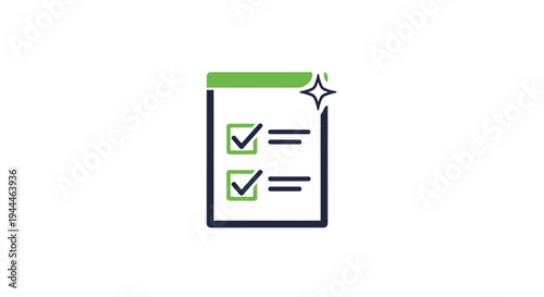 Checklist with green checked boxes.
