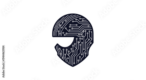 Circuit board motorcycle helmet design.