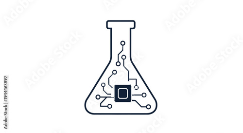 Circuit board in a beaker.
