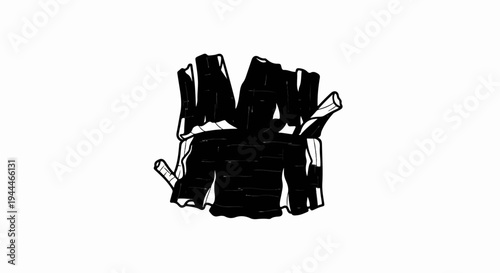 Rough, black, splintered wood texture graphic