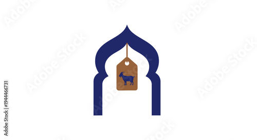 Islamic Archway with Hanging Gift Tag.