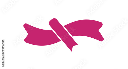 Pink Ribbon Symbol Breast Cancer Awareness.