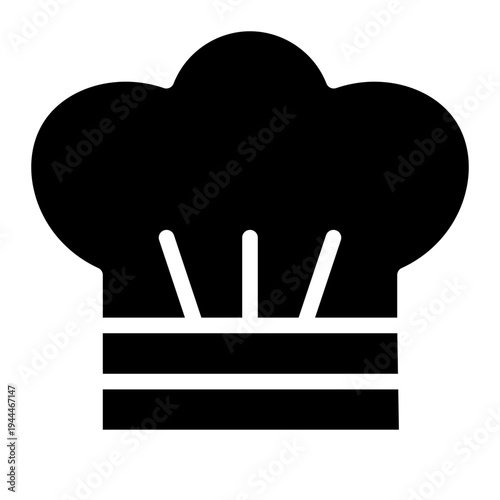 Cook cap icon glyph style vector illustration.