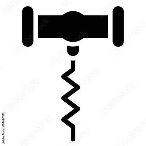 Corksrew  icon glyph style vector illustration.