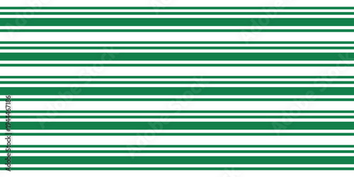 Vintage green candy cane stripes Christmas holiday Vector Pattern. Retro french horizontal ticking stripes green white seamless pattern.vector Eps10