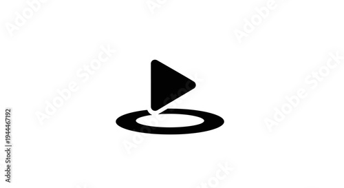 Play Button Icon Simple Design Element.