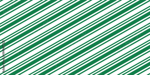 Vintage green candy cane stripes Christmas holiday Vector Pattern. Retro french horizontal ticking stripes green white seamless pattern.vector Eps10