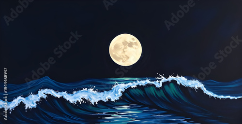 lunar, night, moon, sky, stars, starlight, galaxy, space, cosmic, sea, ocean, waves, wave, water, tide, beach, shore, coastline, horizon, reflection, light, glow, shimmer, calm, peaceful, serene, drea