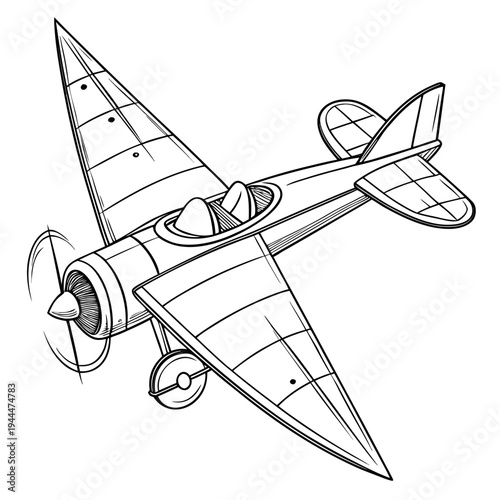 A small vintage airplane with a single propeller