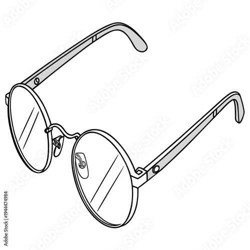 A pair of vintage round eyeglasses