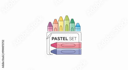 A collection of colorful crayons in a neat white package, some standing upright