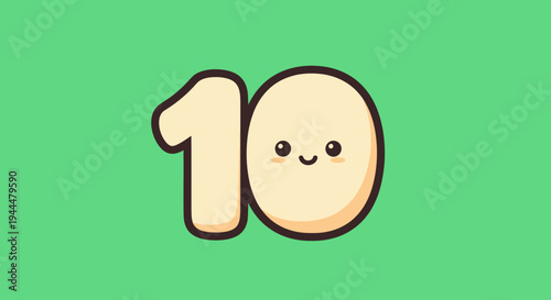 Cute Cartoon Style Number 10