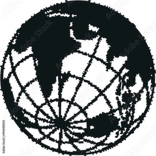 Earth Globe Pixelart