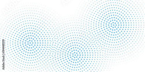 Light BLUE vector illustration which consist of circles. Dotted gradient design for your business. Creative geometric background in halftone style with colored spots.