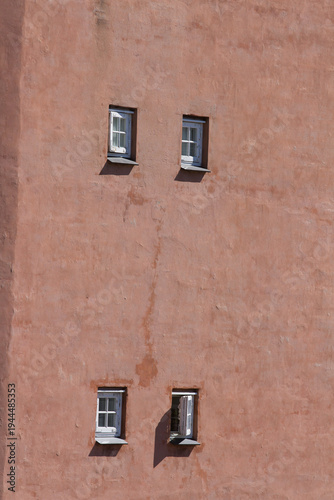 Wall detail of houses in Helsingør in spring 2015