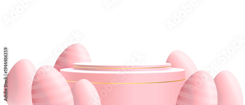 Podium with Easter Eggs