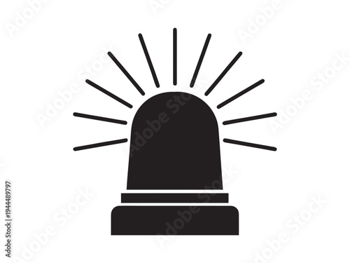 emergency siren vector icon, warning signal collection, alert beacon, flashing lamp, safety, emergency alarm vector illustration on white background