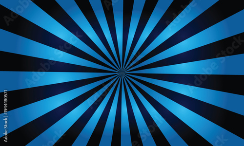 Foto Electric blue and dark black rays spread from the center creating a compelling v