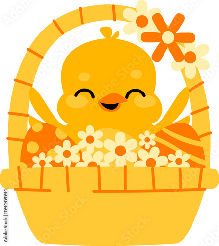 Chick in Easter Basket