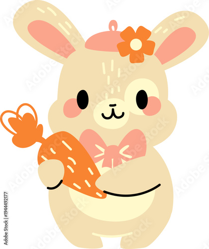 Easter Bunny with Carrot