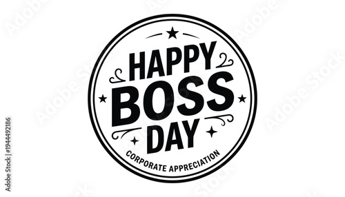 Happy boss day corporate appreciation logo