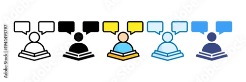 Active Learning Icon Set Multiple Style Collection