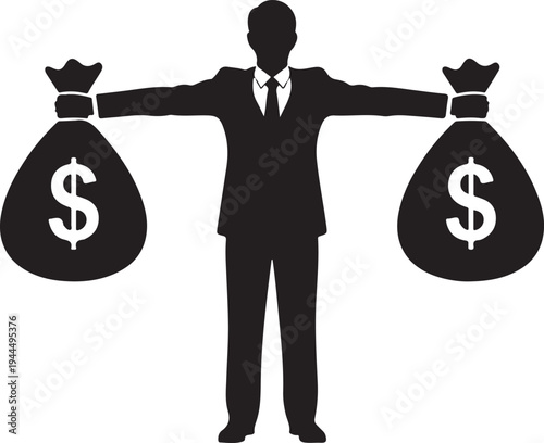 Financial Balance & Security Icons: Investment Growth, Wealth, and Business Deals