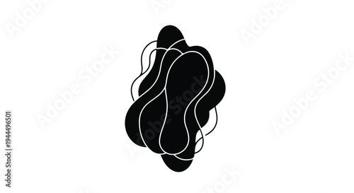 Black silhouette of a stylish woman vector illustration