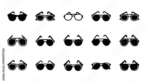 Collection of various sunglasses and eyewear.