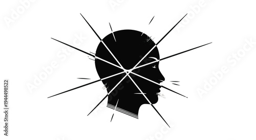 Simple vector illustration of a spider on a white background with compass navigation symbol elements