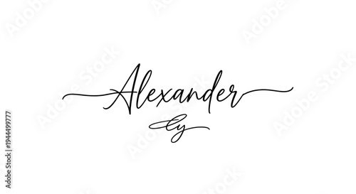 Elegant Handwritten Script Signature Style Text, Custom Modern Calligraphy Lettering, Sophisticated Cursive Typography Design Element