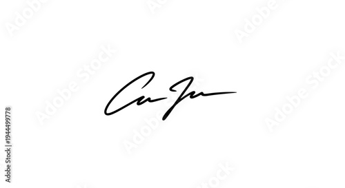 Elegant handwritten signature on a clean white background, a stylish personal autograph for documents, contracts, or digital use.